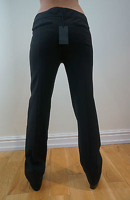 PATRIZIA PEPE Women's Wool Mix Black Straight Leg Formal Trousers / Pants IT42
