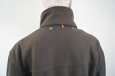 HUGO BOSS Men's Khaki Green Virgin Wool Blend Formal Winter Coat