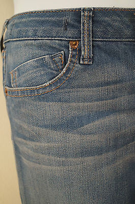 J&CO J & Company Blue Fade Detail Studded Pocket Detail Bootleg Jeans Sz:28