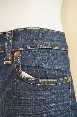 J BRAND Dark Blue THE SKINNY Cut #5777 DARKVINT Orange Stitch Denim Jeans Sz29