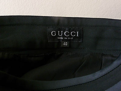 GUCCI Black Acetate Silk Mix Short / Mini Lined Formal Evening Skirt IT40; UK8