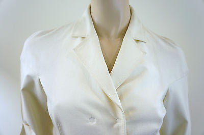 ALESSANDRO DELL'ACQUA Cream / Ivory 3/4 Sleeve Fitted Jacket UK12; US8