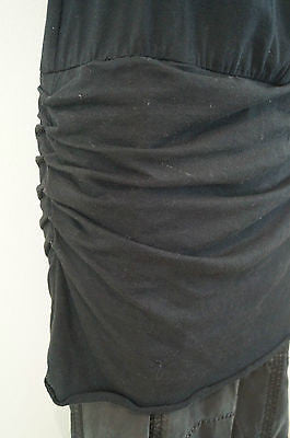 PINKO Black Cotton Bandeau Top & Charcoal Grey Silk Cargo Playsuit Jumpsuit UK8