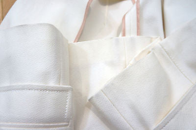 ALESSANDRO DELL'ACQUA Cream / Ivory 3/4 Sleeve Fitted Jacket UK12; US8