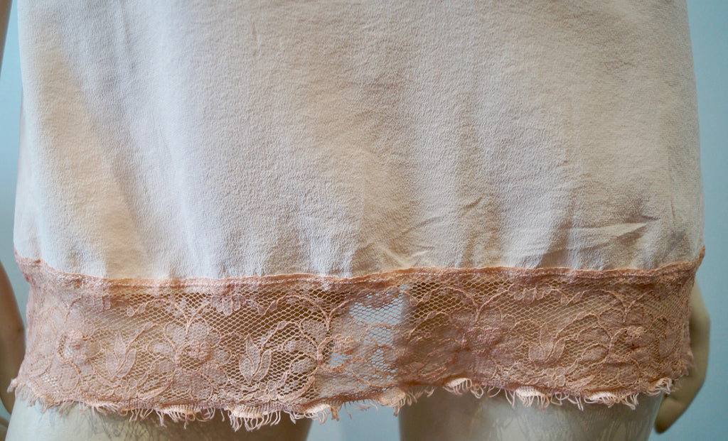 PINKO Pale Pink Silk Lace Trim Spaghetti Strap Sleeveless Cami Vest Tank Top 12