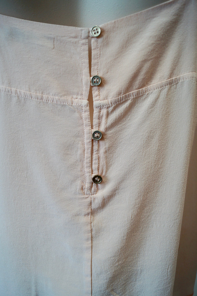 PINKO Pale Pink Silk Lace Trim Spaghetti Strap Sleeveless Cami Vest Tank Top 12