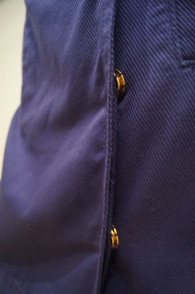 MARC BY MARC JACOBS Women's Purple Blue 100% Cotton Wrap Front Skirt US10 UK14