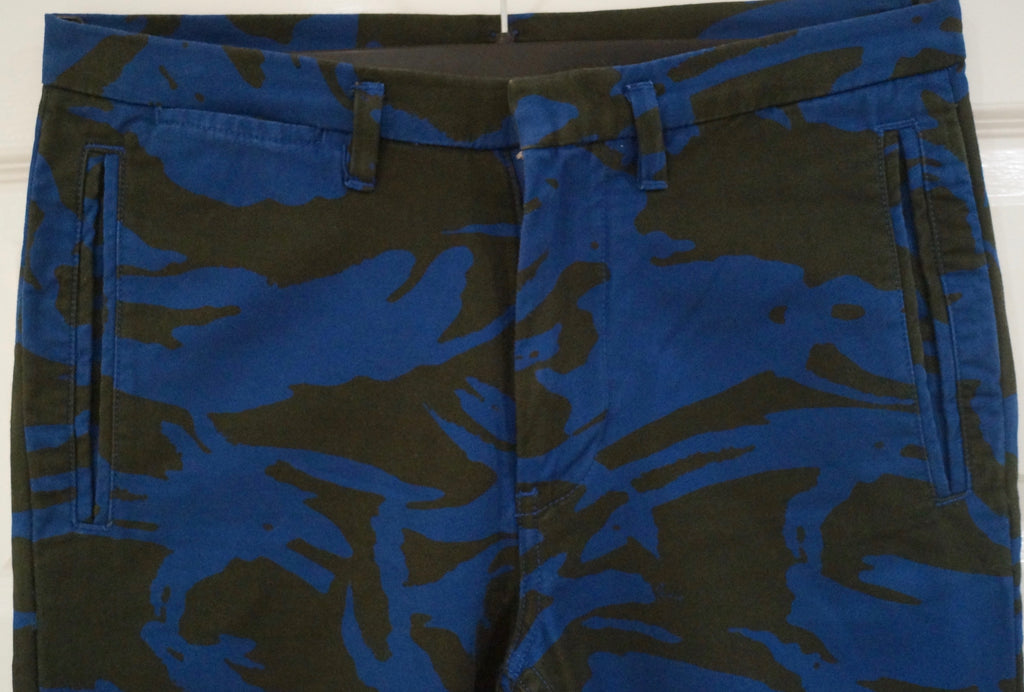 MARC BY MARC JACOBS Black Blue Cotton Abstract Print Skinny Trousers Jeans Pants