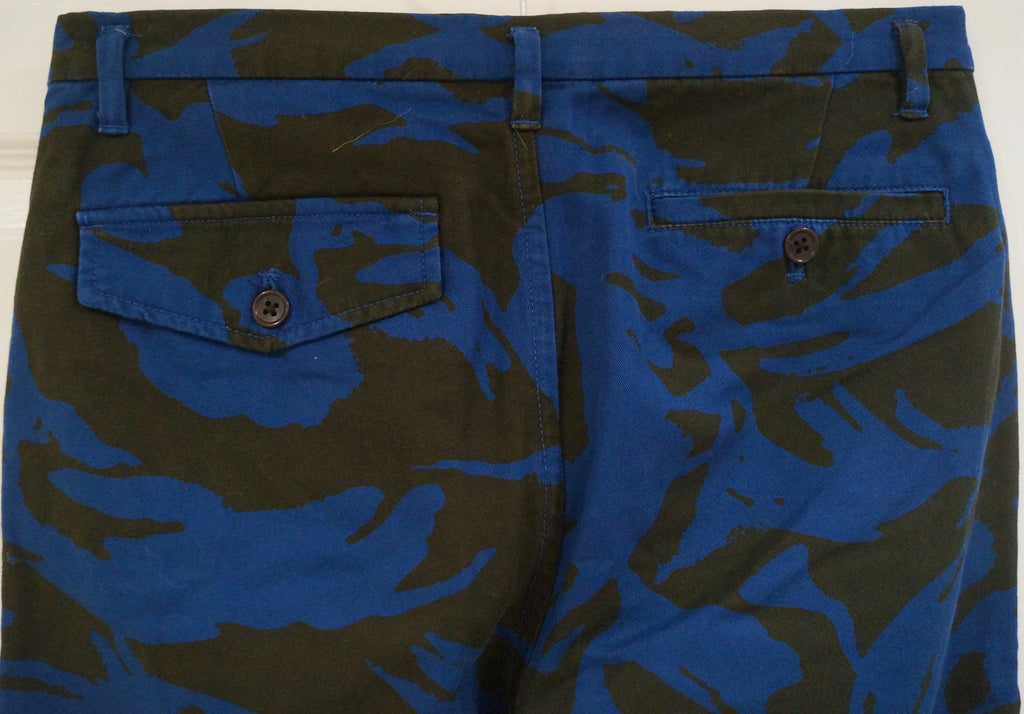 MARC BY MARC JACOBS Black Blue Cotton Abstract Print Skinny Trousers Jeans Pants