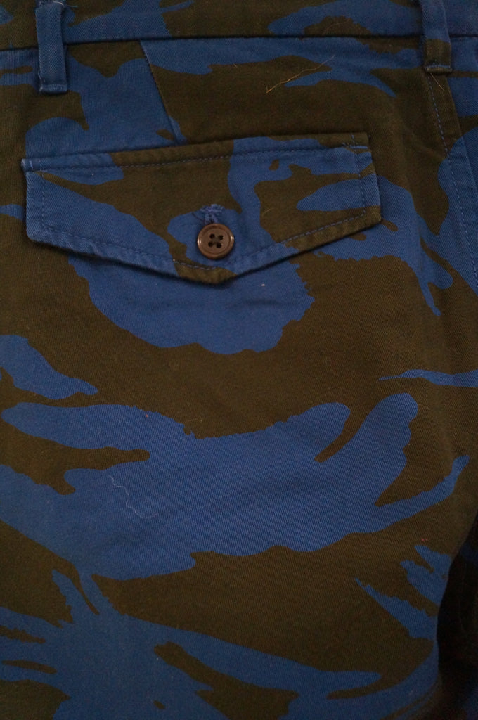 MARC BY MARC JACOBS Black Blue Cotton Abstract Print Skinny Trousers Jeans Pants