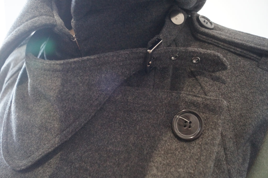 BUI DE BARBARA BUI Grey Double Breasted Collared Lined Winter Jacket Coat 40; 12