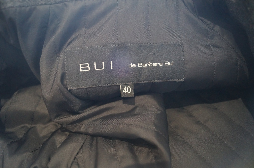 BUI DE BARBARA BUI Grey Double Breasted Collared Lined Winter Jacket Coat 40; 12