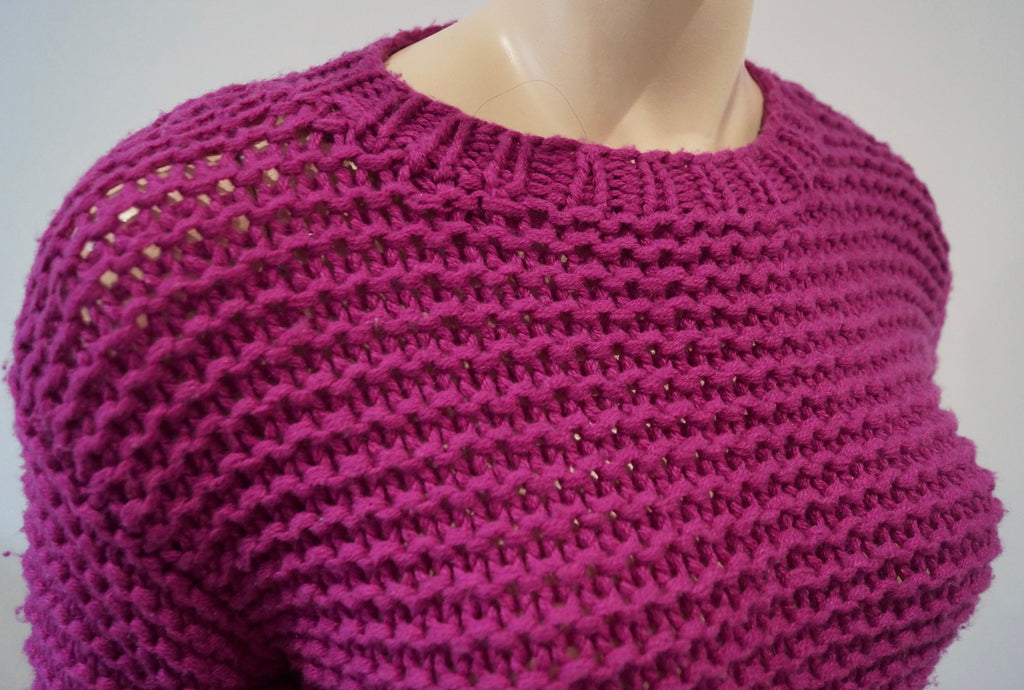 STELLA MCCARTNEY KIDS Girls Hot Pink Wool Blend Chunky Knit Jumper Sweater Top