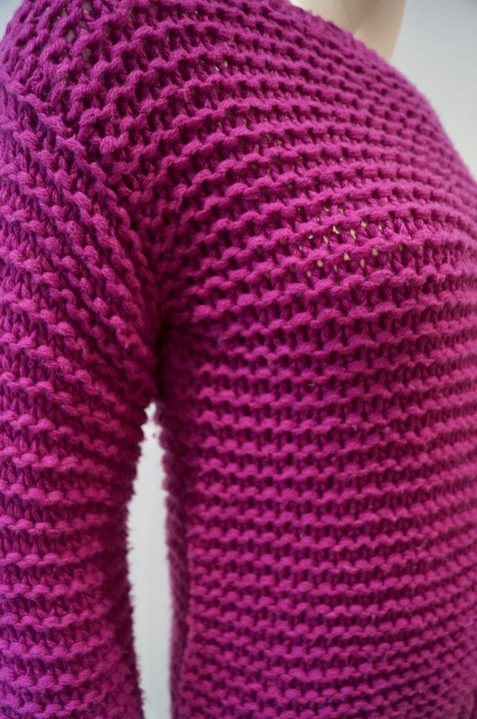 STELLA MCCARTNEY KIDS Girls Hot Pink Wool Blend Chunky Knit Jumper Sweater Top