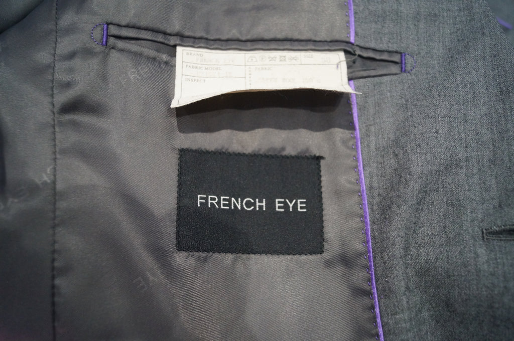 FRENCH EYE Menswear Grey 100% Super Wool 150s Formal Business Blazer Jacket 38