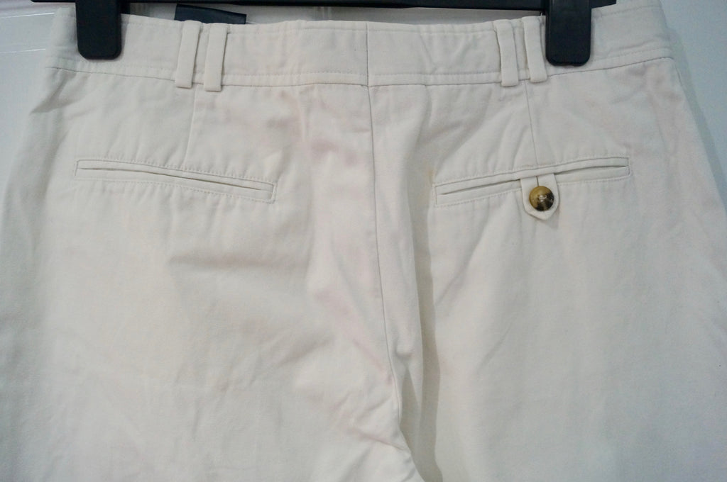 BURBERRY LONDON White 100% Cotton Denim Wide Leg Jeans Trousers Pants UK10 US8