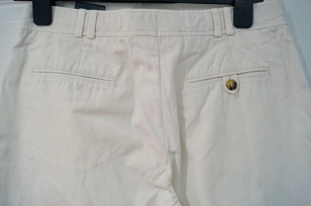 BURBERRY LONDON White 100% Cotton Denim Wide Leg Jeans Trousers Pants UK10 US8