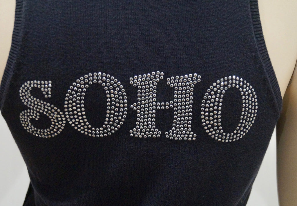 ZADIG & VOLTAIRE Black 100% Cotton SOHO Detail Rear Sleeveless Jumper Dress M