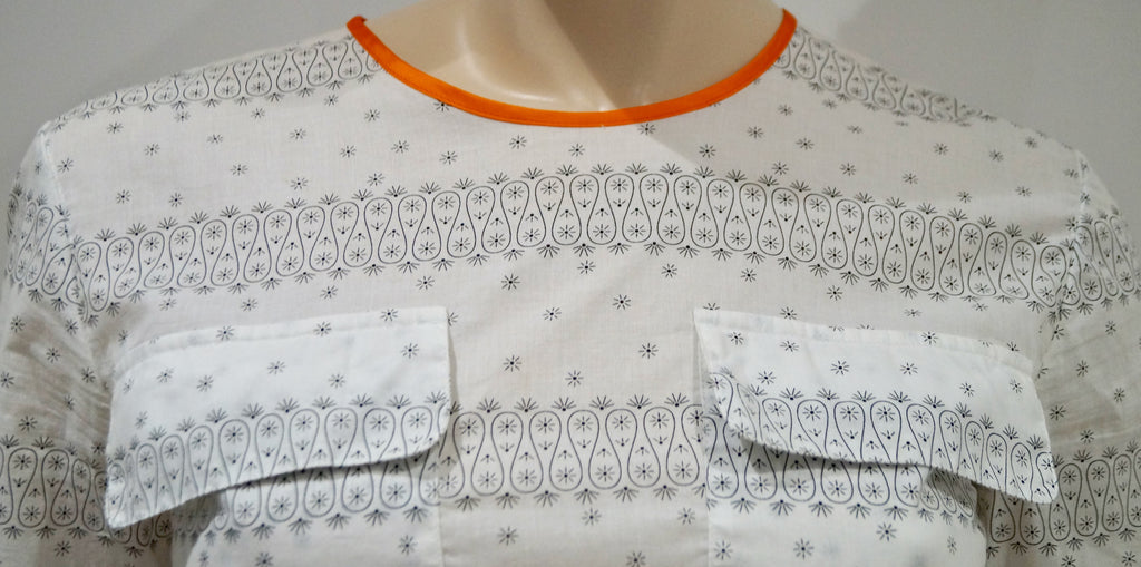 MARNI SUMMER EDITION 2012 White & Black Cotton Geometric Print Summer Dress 38