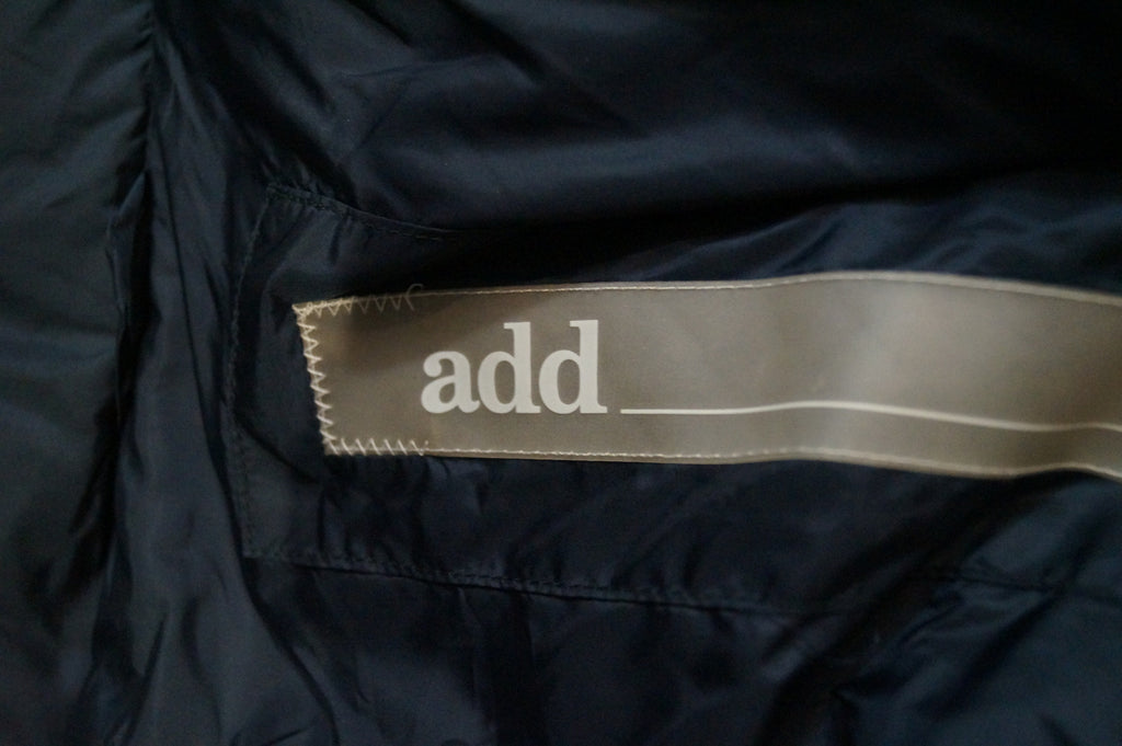 ADD Women's Navy Blue Quilted Padded Detachable Fur Trim Hooded Coat GB8