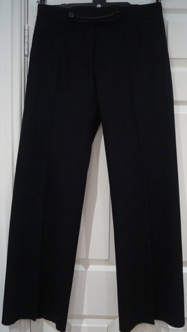 NICOLE FARHI Cream Beige Linen & Cotton Formal Summer Trousers Pants UK10 EU36