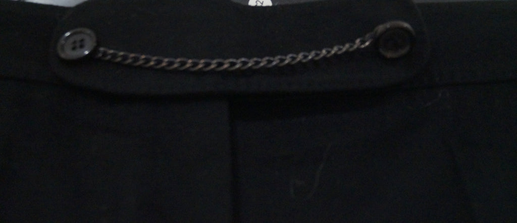 NICOLE FARHI Black Wool Cashmere Blend Straight Flare Leg Formal Trousers Pants