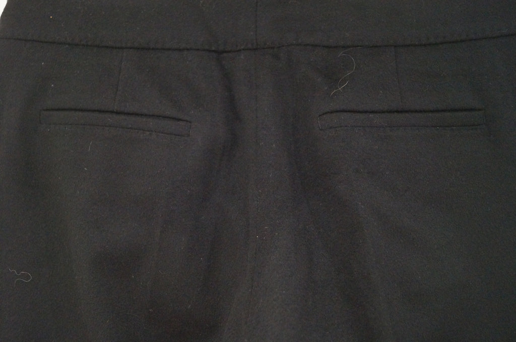 NICOLE FARHI Black Wool Cashmere Blend Straight Flare Leg Formal Trousers Pants