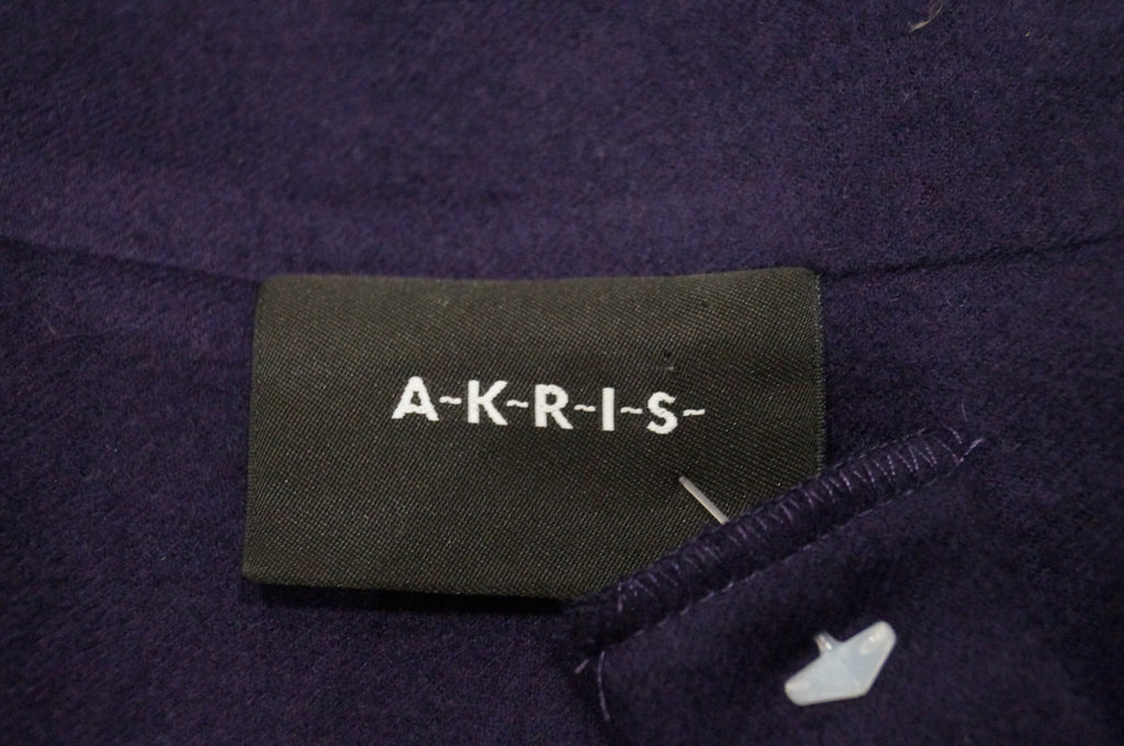 AKRIS Women's Purple 100% Cashmere Collared 3/4 Sleeve Winter Jacket US8 UK12