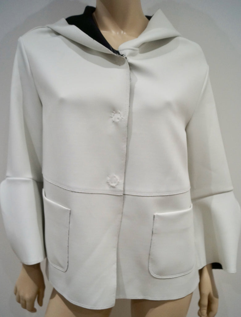 SCHUMACHER Winter White Hooded Long Sleeve Casual Hoodie Jacket Top 4 UK14