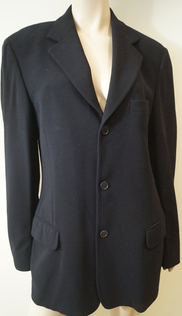 DKNY Menswear Black Wool Blend Italian Yarn Single Breast Blazer Jacket 38R