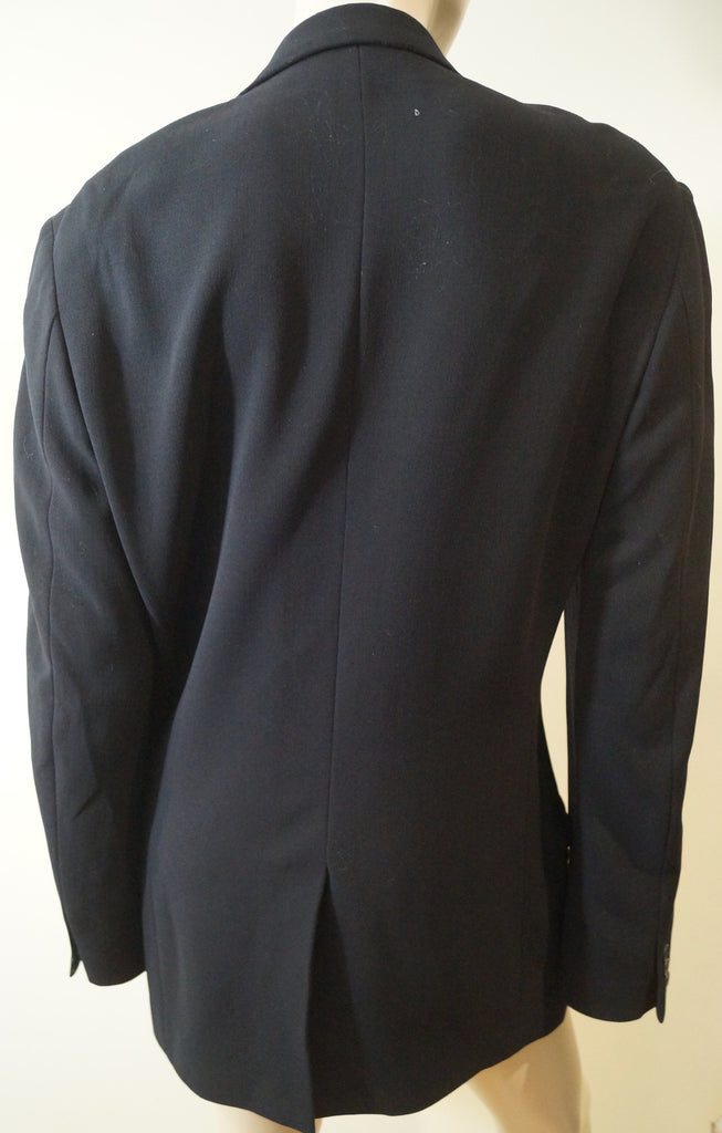 DKNY Menswear Black Wool Blend Italian Yarn Single Breast Blazer Jacket 38R