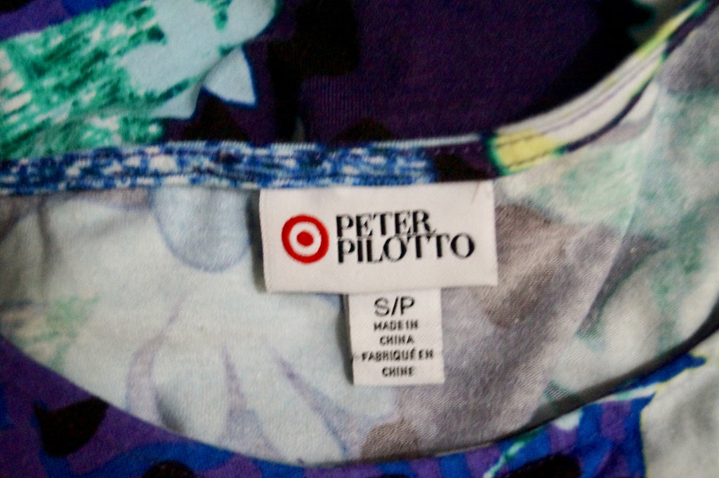 PETER PILOTTO FOR TARGET Multicolour Cotton Blend Floral Print Sleeveless Top S