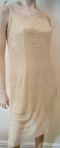 ALTEWAISAOME White & Grey Cyclic Sleeveless Short Evening Dress 36 UK10 BNWT