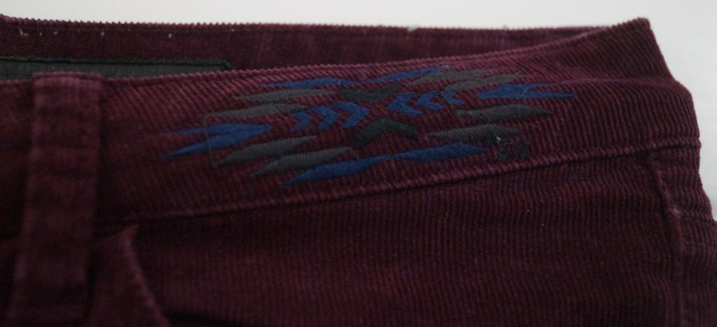 ZADIG & VOLTAIRE Burgundy Cotton Stretch Corduroy Trousers Jeans Pants Sz:36 / S