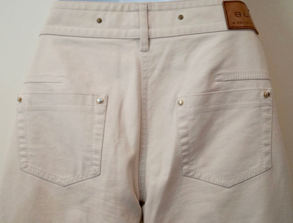 BUI DE BARBARA BUI Women's Beige Cotton Stretch Casual Trousers Pants XS