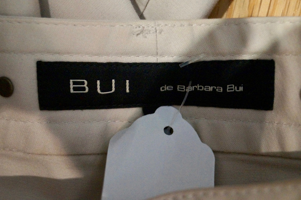 BUI DE BARBARA BUI Women's Beige Cotton Stretch Casual Trousers Pants XS