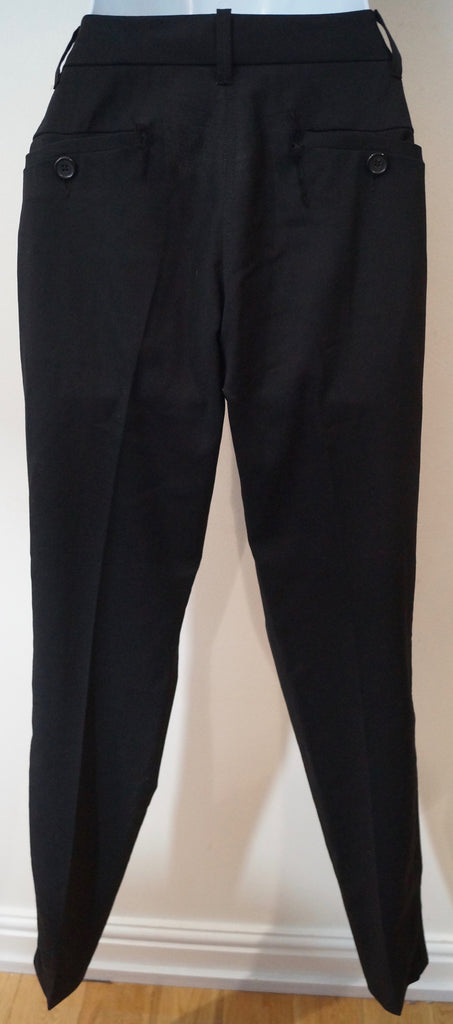 BARBARA BUI Women's Black Wool Stretch Formal Trousers Pants FR38 UK10