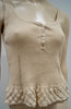 BURBERRY LONDON Beige Baby Pink Cotton Ribbed Sleeveless Vest Tank Top 46 UK14