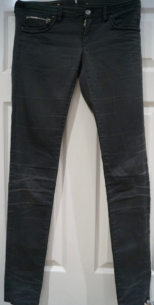 BARBARA BUI Charcoal Grey Cotton Blend Skinny Leg Jeans Trousers Pants Sz:27
