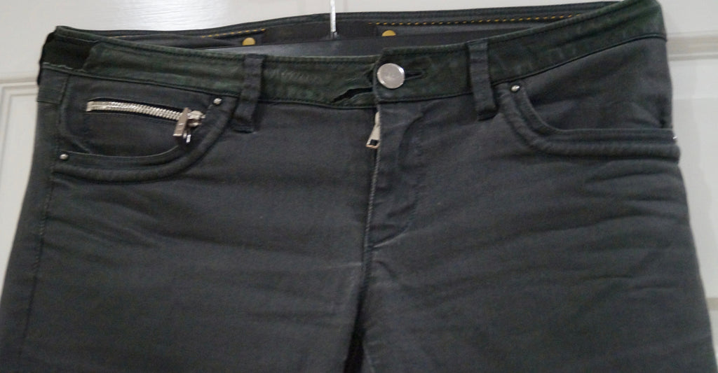 BARBARA BUI Charcoal Grey Cotton Blend Skinny Leg Jeans Trousers Pants Sz:27
