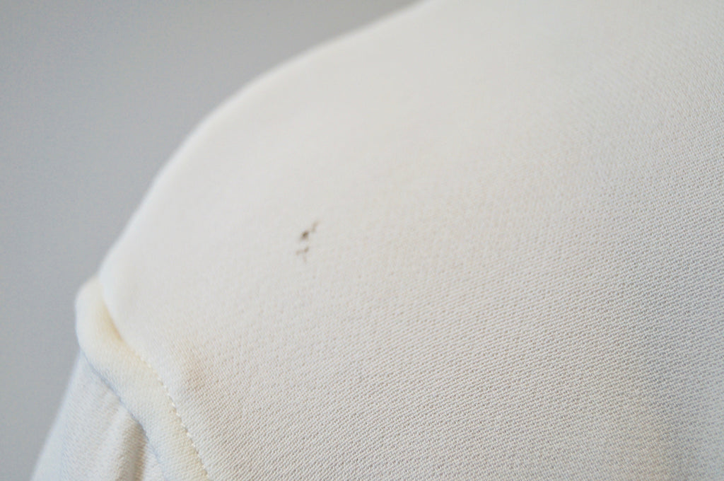 CALVIN KLEIN COLLECTION Winter White Collarless Formal Blouse Shirt Top 8/44 12