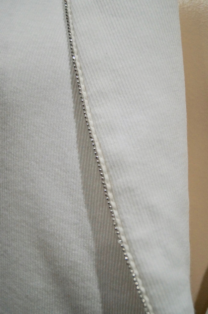 FABIANA FILIPPI Made In Italy Winter White Silver Tone Zip Detail Summer Blazer