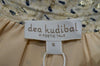 DEA KUDIBAL Cream Black Gold Speck Silk Blend Long Sleeve Top Pleated Maxi Skirt