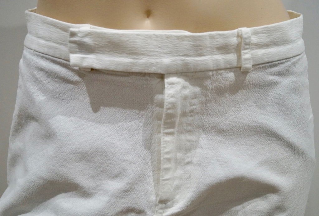 CHAIKEN Winter White Cotton & Linen Stretch Blend Summer Pencil Skirt US8; UK12