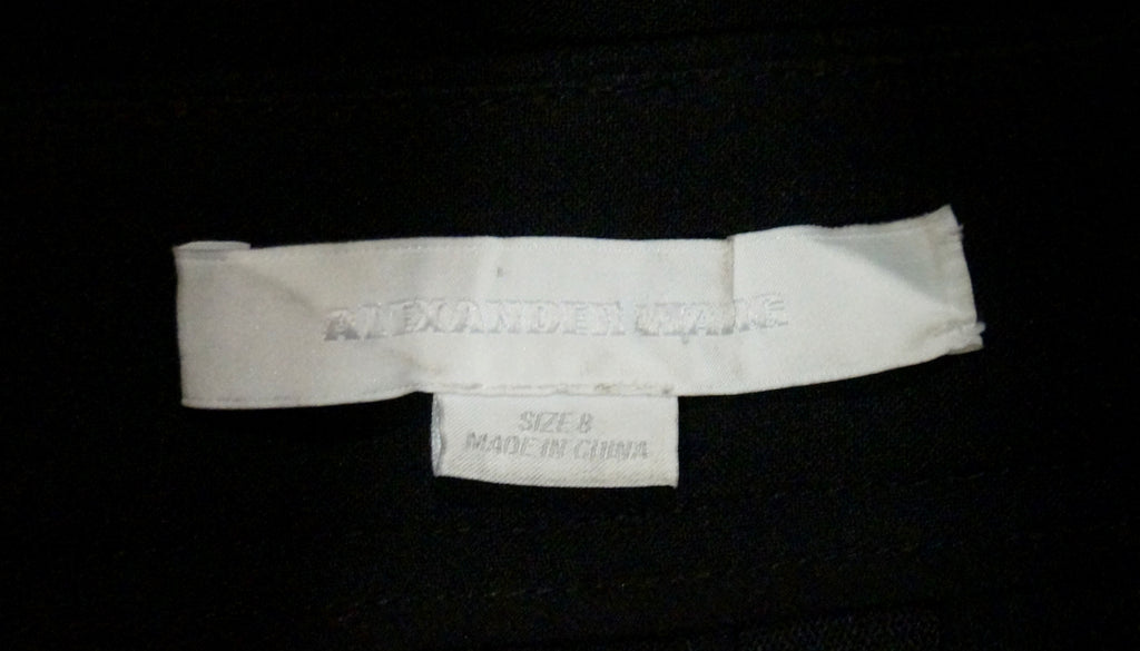 ALEXANDER WANG Black Elasticated Tie Waist Tapered Leg Trousers Pants US8; UK12