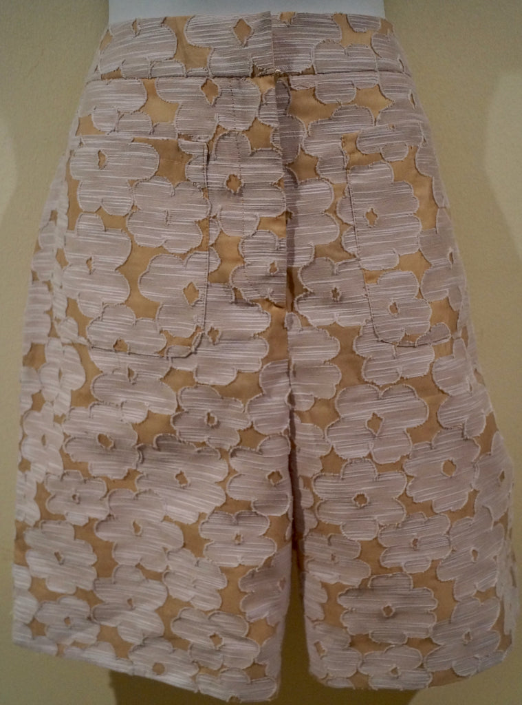 MARKUS LUPFER Lilac & White SURF FLOWER MAEGAN Cotton Blend Summer Shorts L BNWT