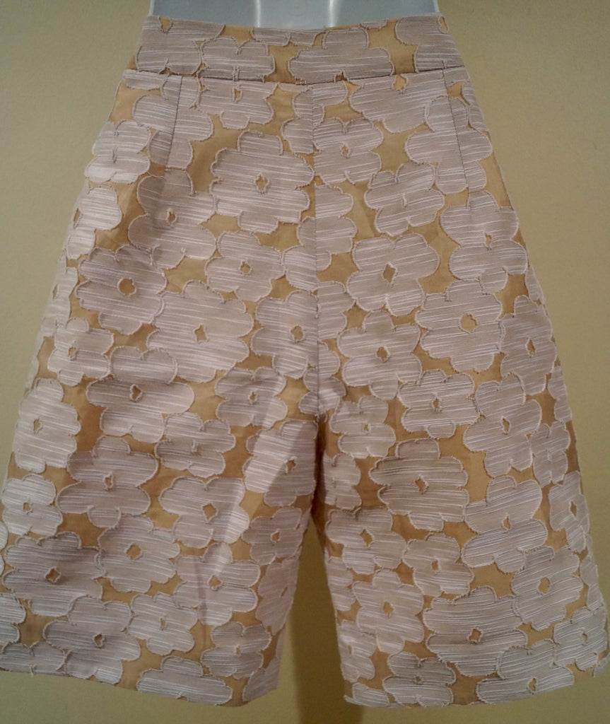 MARKUS LUPFER Lilac & White SURF FLOWER MAEGAN Cotton Blend Summer Shorts L BNWT