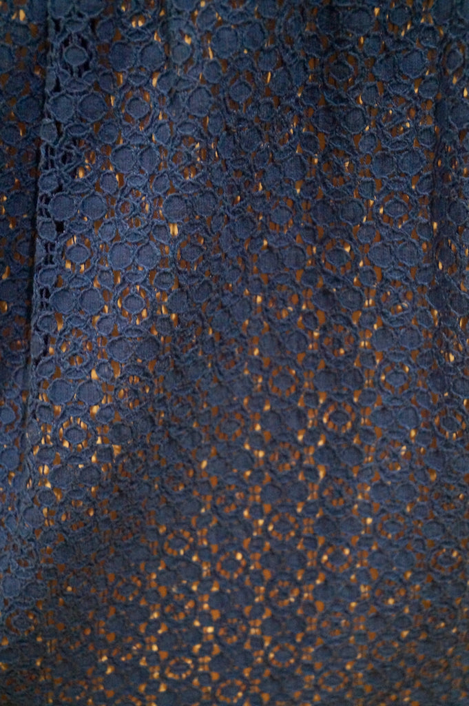 MARC BY MARC JACOBS Blue Cotton Blend Lace Lined Short Length Skirt Sz:4 UK8