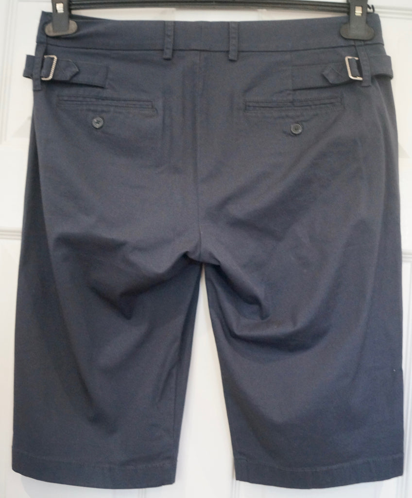 VINCE Womens Navy Blue Cotton Stretch Long Length Casual Summer Shorts US8; UK12