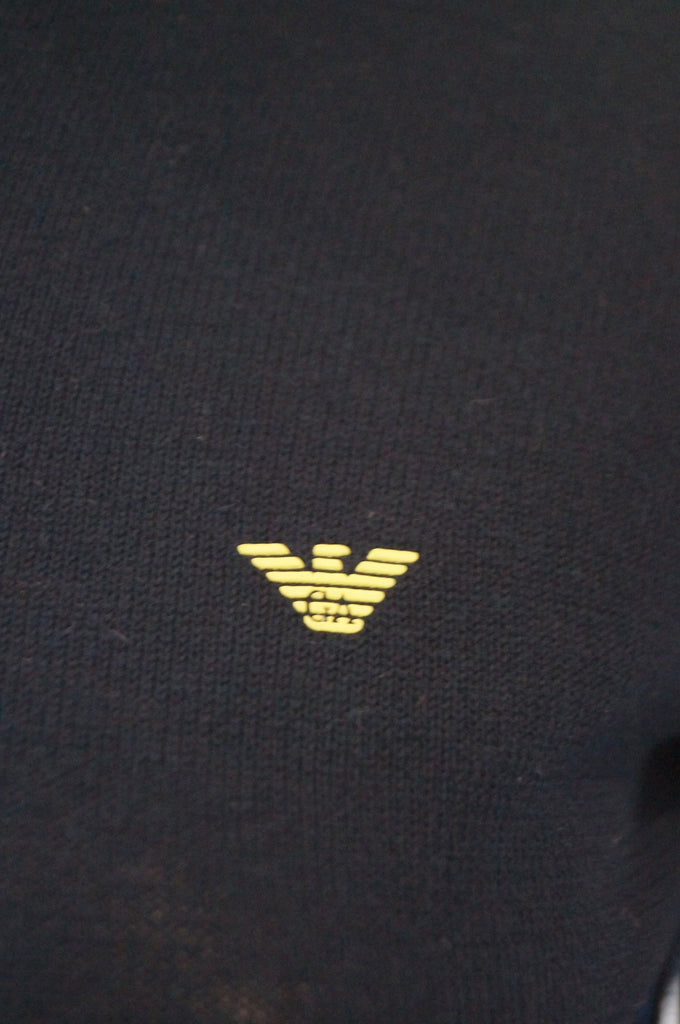 ARMANI JUNIOR Boy's Midnight Navy Blue Cotton Zip Front Knitwear Cardigan Top 12